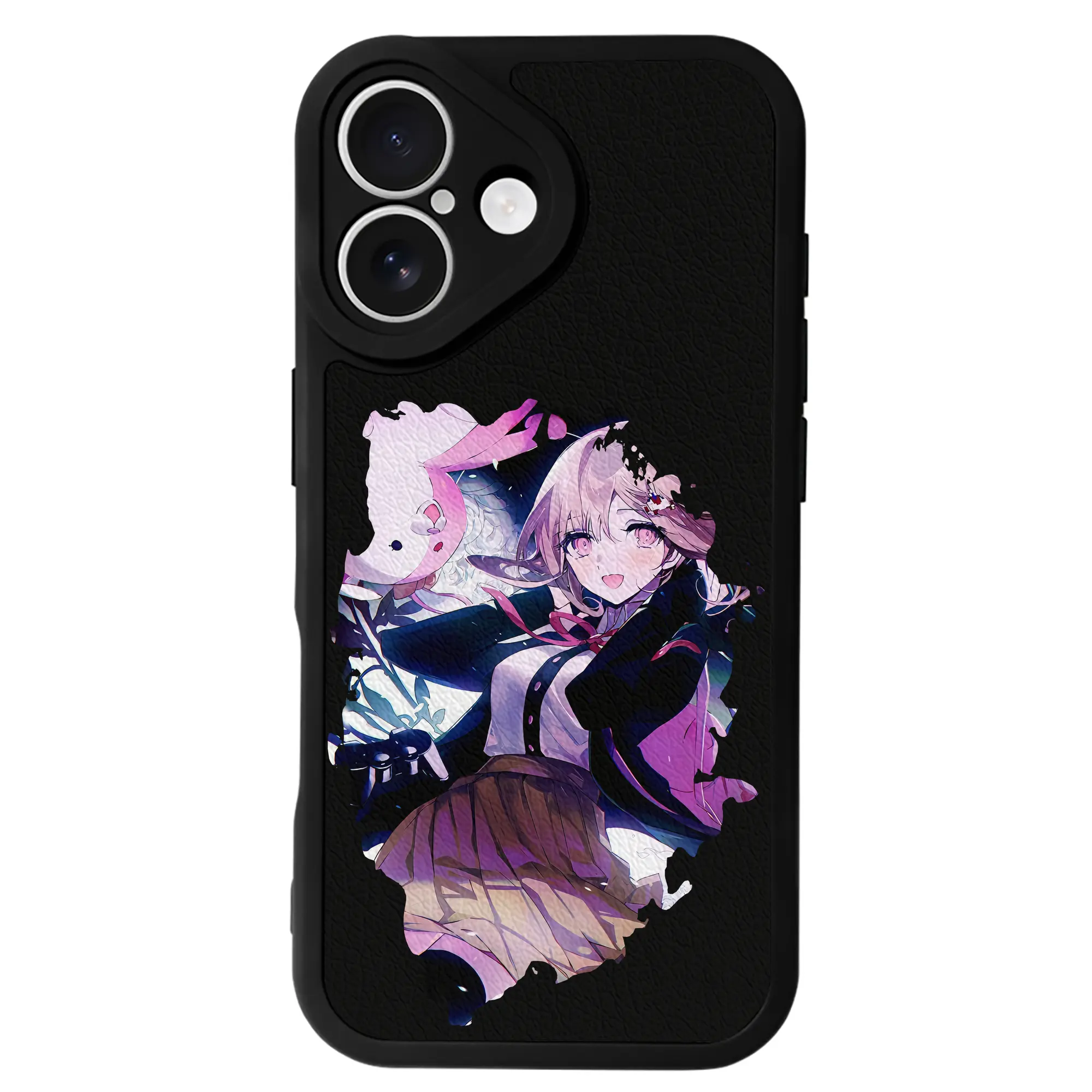 ダンガンロンパ グッズ,七海千秋 - IPhone 16シリーズ対応 ・ シリコンスマホケース ・ レザー調 ・ 高精度フィット ・ 耐衝撃 ・ ワイヤレス充電対応 ・ 精密カット